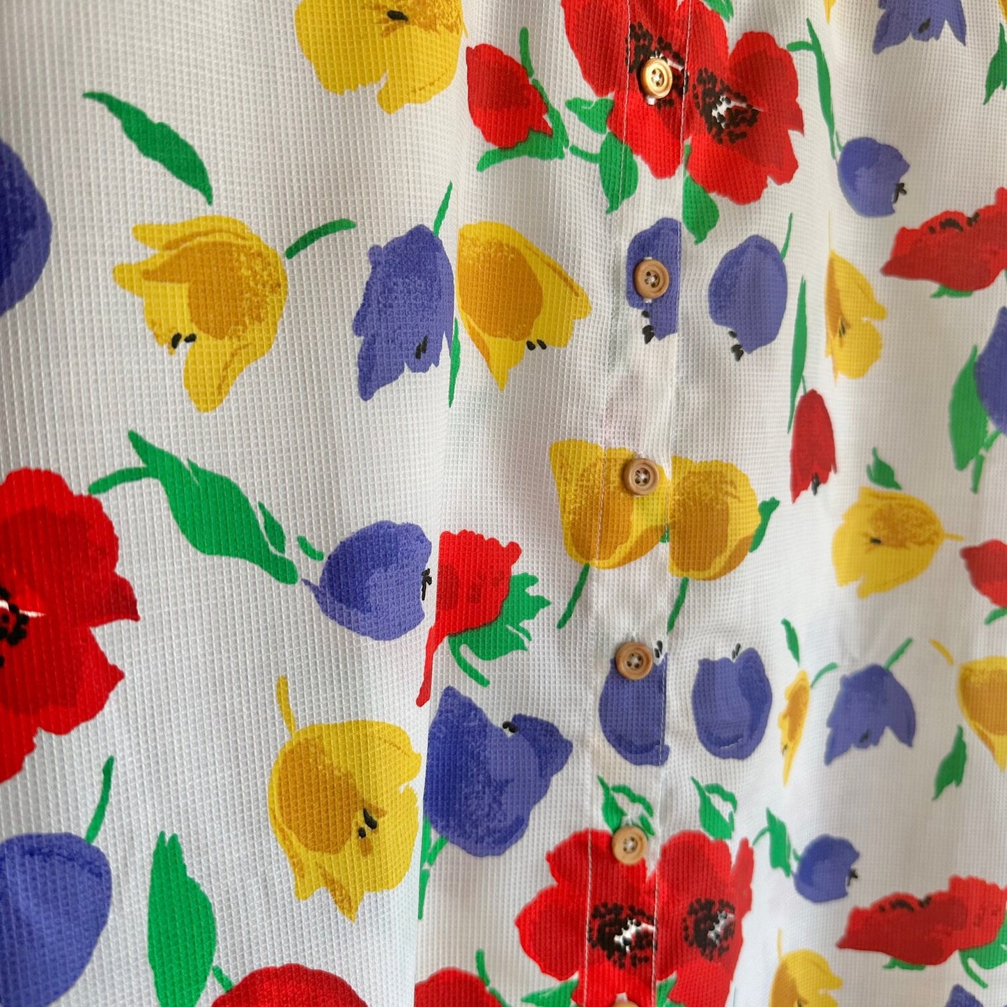 Willamette Vintage Primary Floral Shirt Dress - SZ OSP2