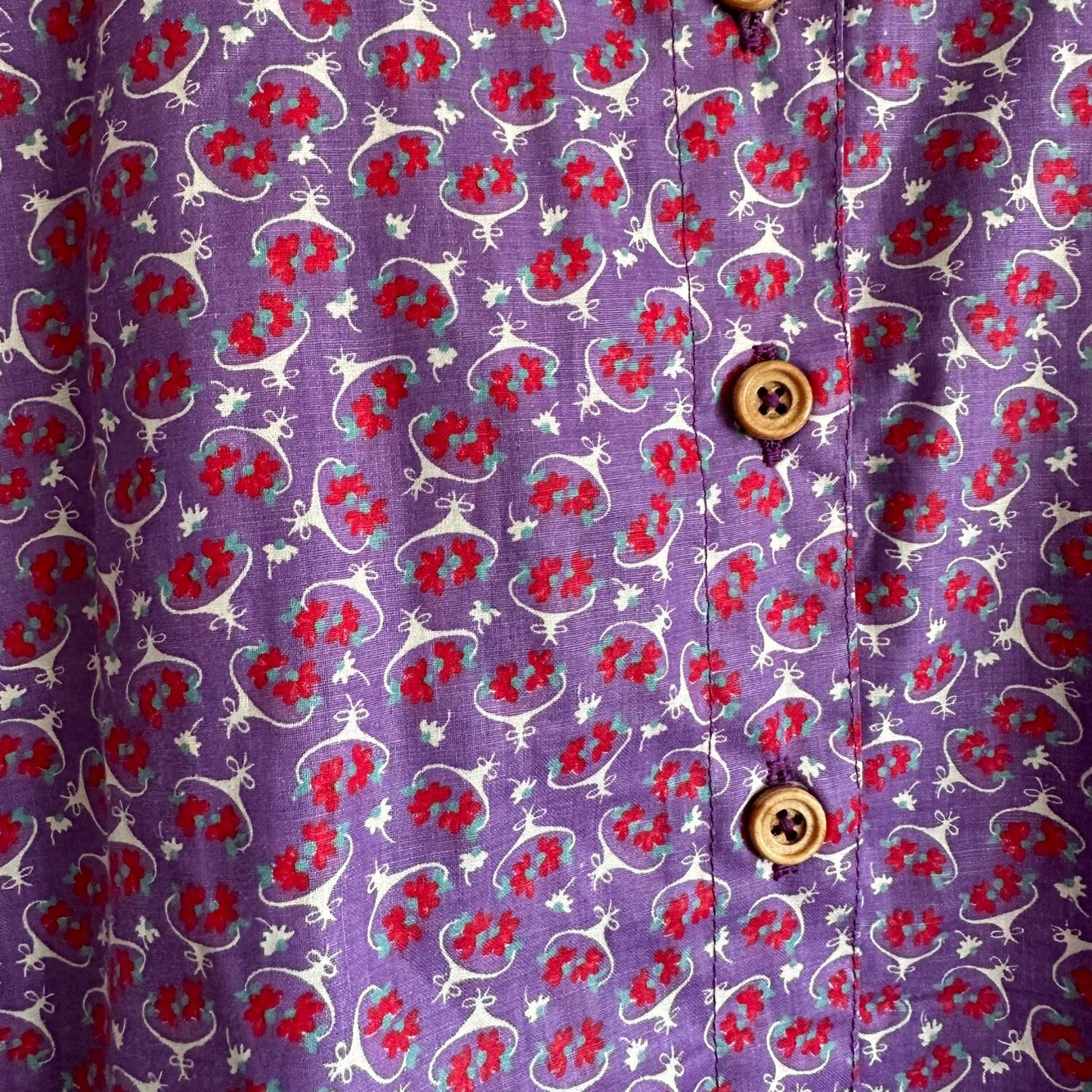 Willamette Vintage Purple Cotton Shirt Dress - Sz OSP2