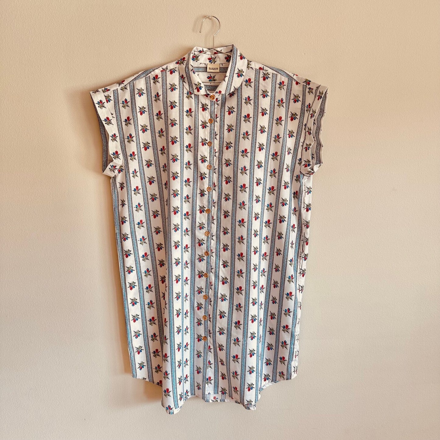 Willamette Vintage Striped Floral Shirt Dress - SZ OSP