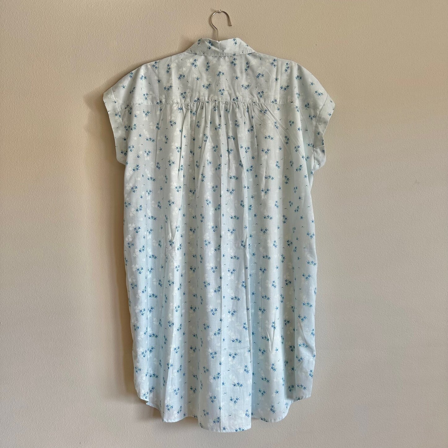 Willamette Vintage Soft Blue Floral Shirt Dress - SZ OSP2